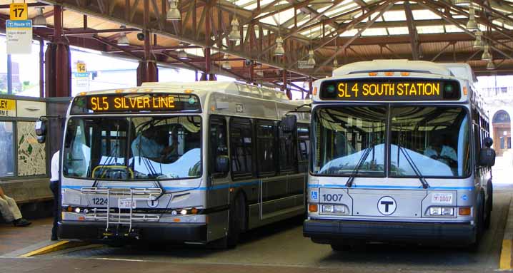 MBTA Boston Neoplan Silver Line AN460LF & New Flyer E60LFR